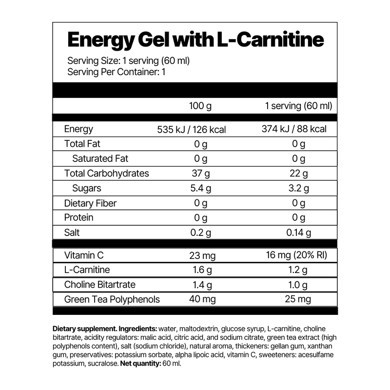 Energy Gel with L-Carnitine