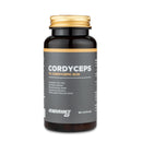 4Endurance Pro Cordyceps - 60 capsules, black bottle with gold cap and label showing stamina and energy benefits.