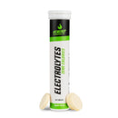 4Energy Electrolytes - 20 effervescent tablets Apple flavor, white tube with black and green text on white background.