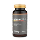 4Endurance Pro Natural Vitamin C - 60 capsules pack, bottle with gold cap, health benefits label, black and gold design.