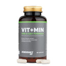 4Endurance Pro Vit+Min - 90 capsules, brown bottle with gold cap, gray label with green and white text on white background.